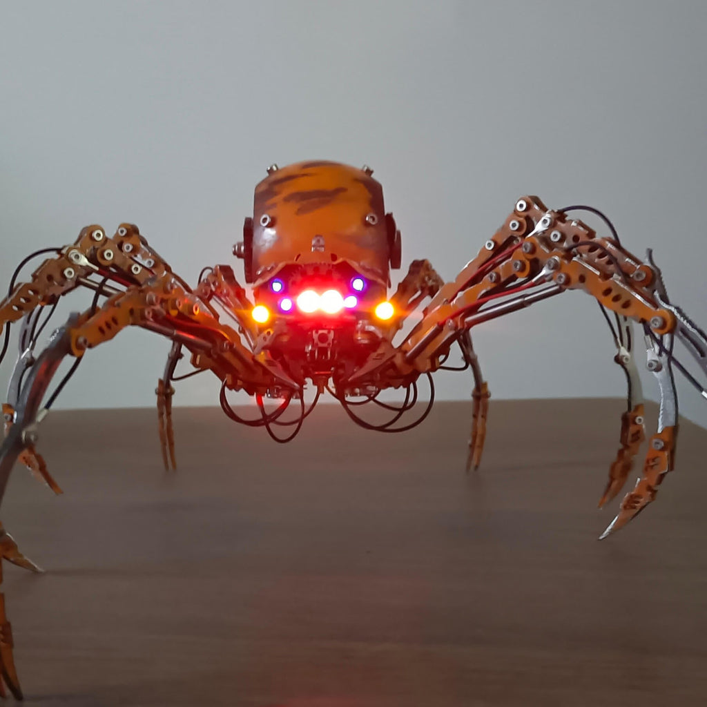 Araña Batalla Dañada Steampunk Metal 3D