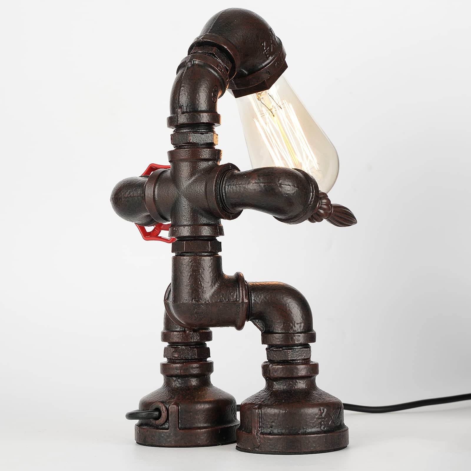 Lámpara Robot Steampunk Metal — Decoración