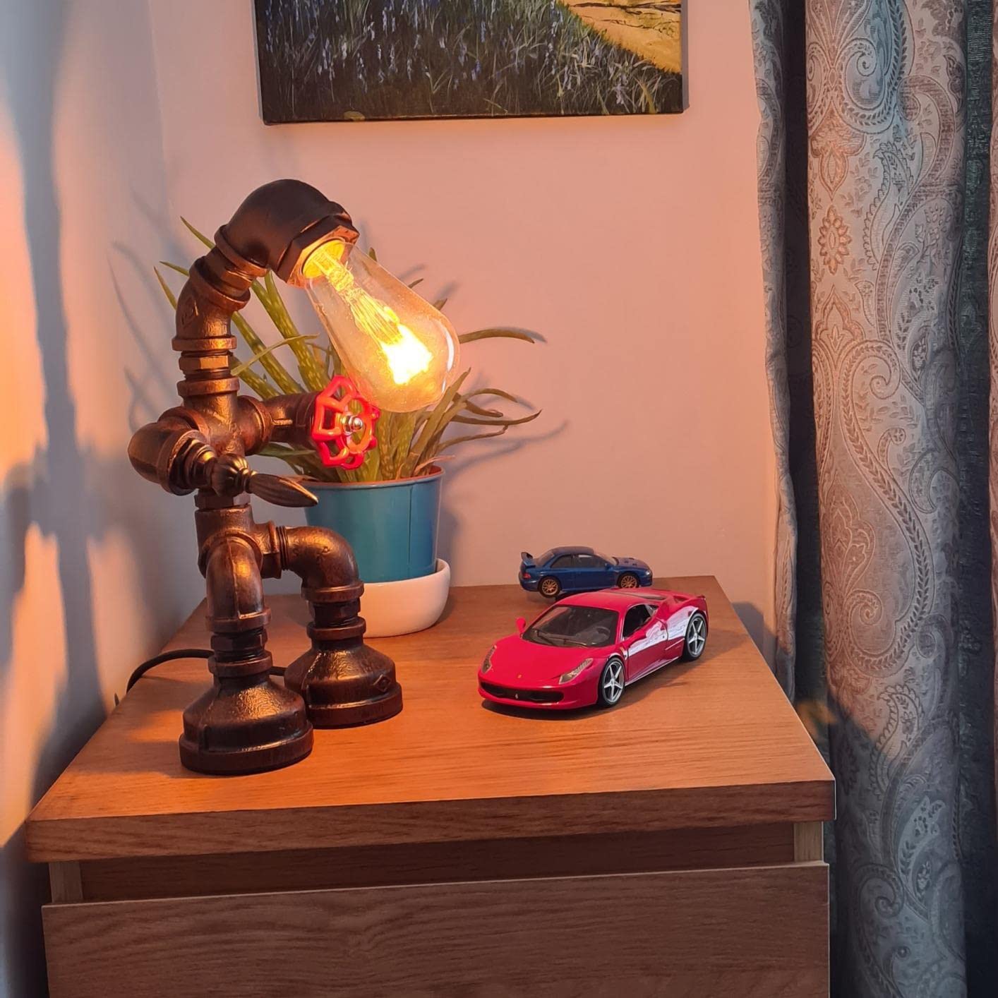 Lámpara Robot Steampunk Metal — Decoración