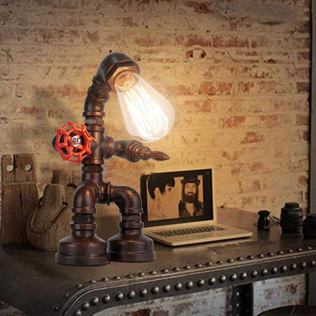 Lámpara Robot Steampunk Metal — Decoración