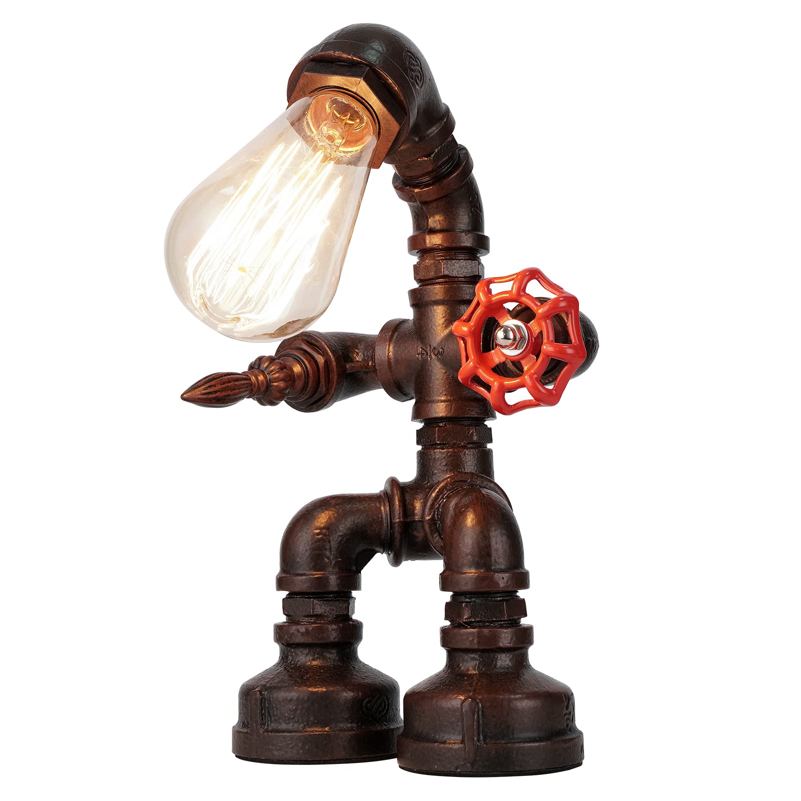 Lámpara Robot Steampunk Metal — Decoración