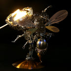 Avispa Steampunk Metal 3D con Base