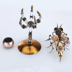 Avispa Steampunk Metal 3D con Base