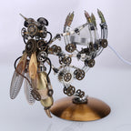 Avispa Steampunk Metal 3D con Base