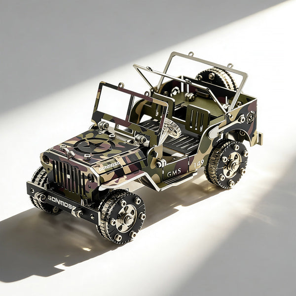 Jeep Militar Camuflaje Metal 3D