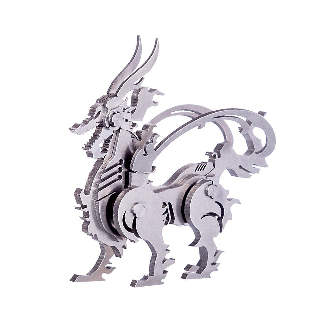 Cabra Unicornio Mecánico Metal 3D