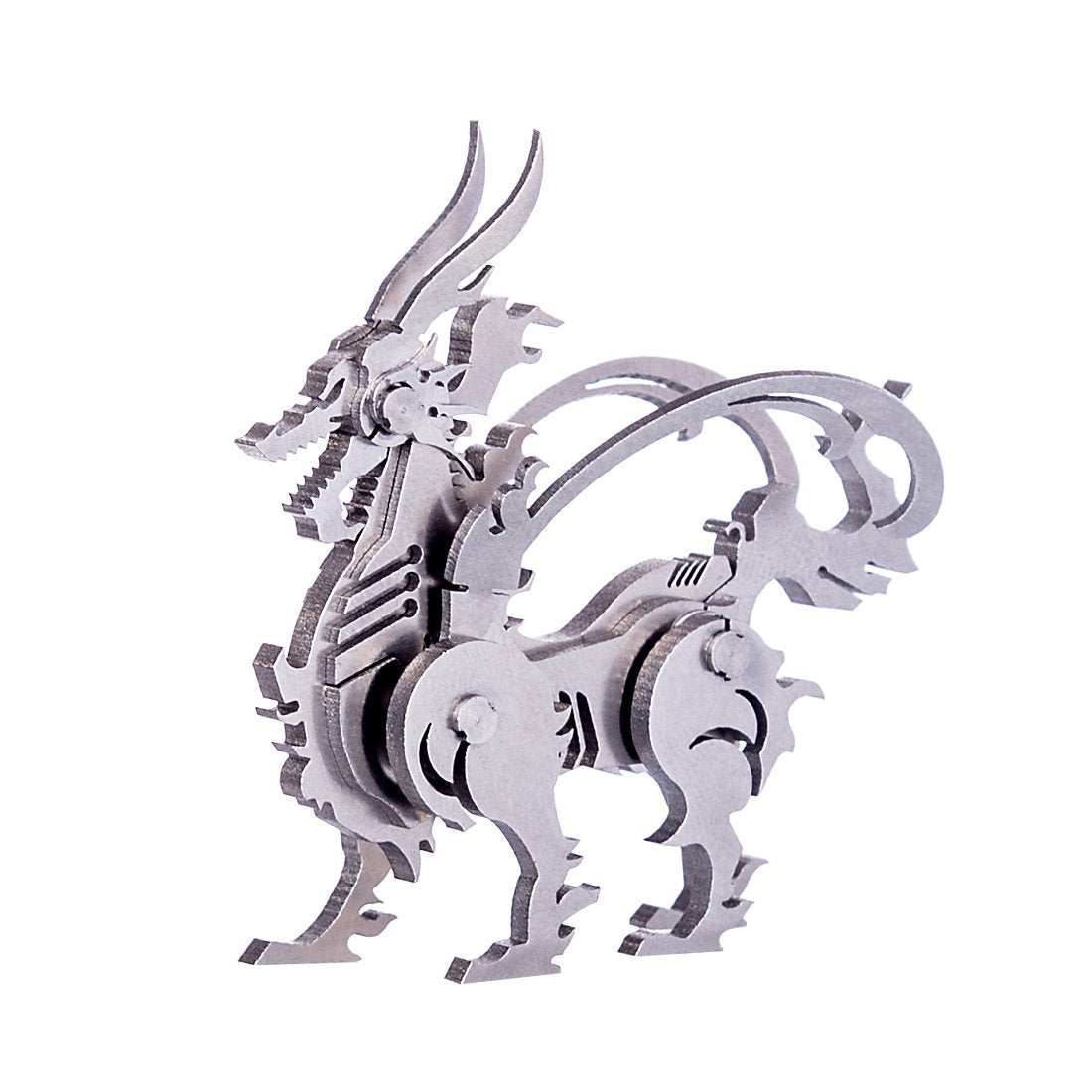 Cabra Unicornio Mecánico Metal 3D