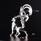 Pack 4 Figuras Metal 3D — Unicornio Lobo León Zorro