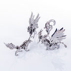 Pack 4 Figuras Metal 3D — Unicornio Lobo León Zorro