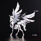 Pack 4 Figuras Metal 3D — Unicornio Lobo León Zorro