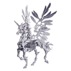 Unicornio Grande con Alas Metal 3D