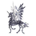 Unicornio Grande con Alas Metal 3D