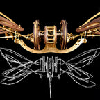 Libélula Mecánica Metal 3D
