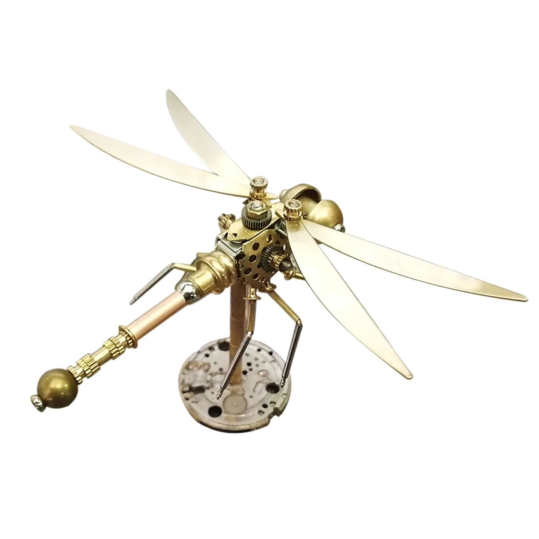 Libélula Steampunk Dorada Metal 3D