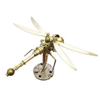 Libélula Steampunk Dorada Metal 3D