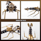 Insectos Steampunk Metal 3D — Mosquito y Abeja