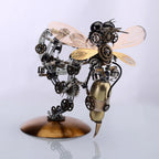 Avispa Steampunk Metal 3D con Base