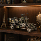 Camión Militar Camuflaje Mecánico Metal 3D