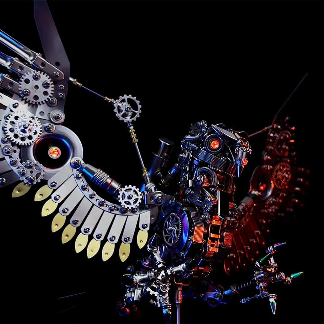 Halcón Gerifalte Steampunk Metal 3D 1800 piezas