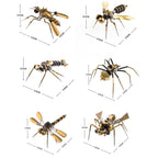 Insectos Steampunk Metal 3D — Mosquito y Abeja